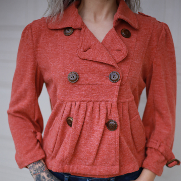 American Rag Jackets & Blazers - American Rag Cie Rust Pea Coat Style Jacket